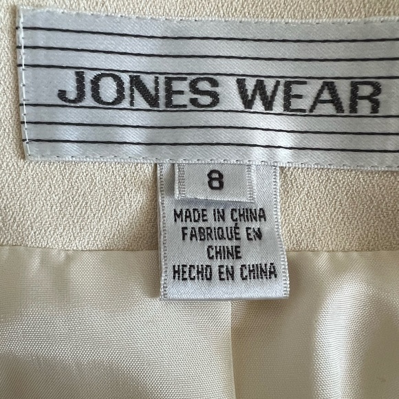 Jones Wear Silk Button Down Tunic Jacket In Cream Size 8 - Picture 8 of 10